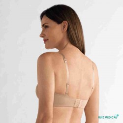 Soutien-gorge pour prothèse mammaire Barbara avec armatures paddé par Amoena - Bretelles droites - Vue de dos