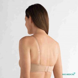 Soutien-gorge pour prothèse mammaire Barbara avec armatures paddé par Amoena - Bretelles transparentes - Vue de dos