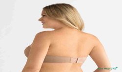 Soutien-gorge pour prothèse mammaire Barbara avec armatures paddé par Amoena - Sans bretelles - Vue de dos