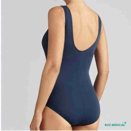 Maillot de bain pour prothèse mammaire Rhodes par Amoena - Vue de dos - Coloris Bleu Nuit Maillot de bain pour prothèse mammaire Rhodes par Amoena - Vue de dos - Coloris Bleu Nuit